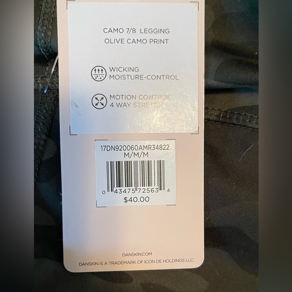 Danskin - Camo Leggings in Size Medium are NWT- hidden pocket - high waisted! - Picture 3 of 11